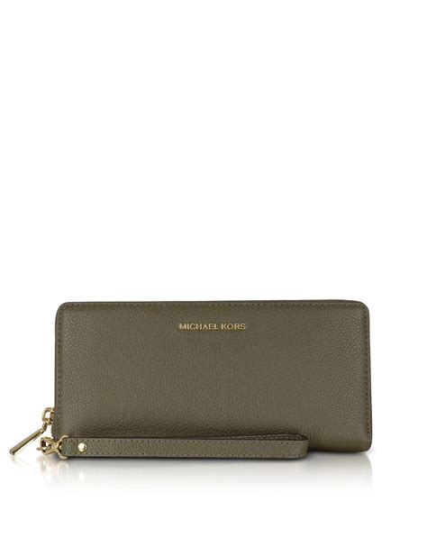 michael kors greenwich olive|Michael Kors dark green wallet.